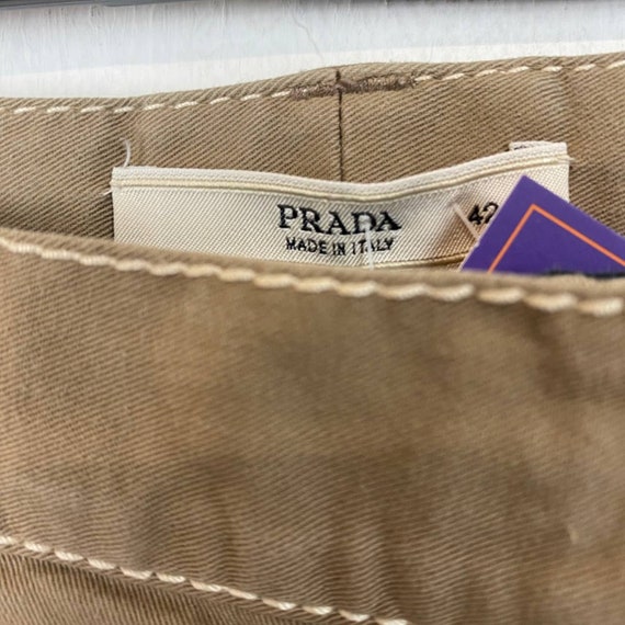 Vintage 90s PRADA beige capri pants - image 4