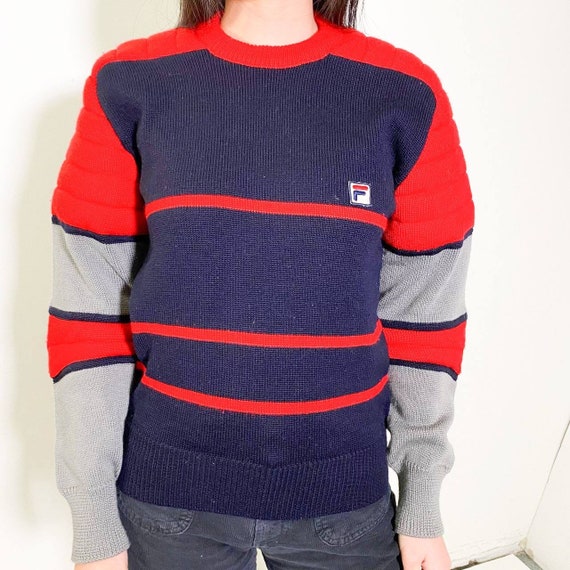 Vintage 80s Ski Fila Grey Wool Jumper - Etsy Singapore