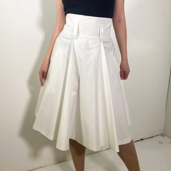 Vintage y2k SONIA RYKIEL round white skirt - image 1