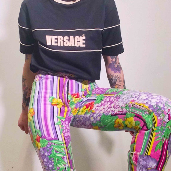 VERSACE FLORAL PANTS vintage