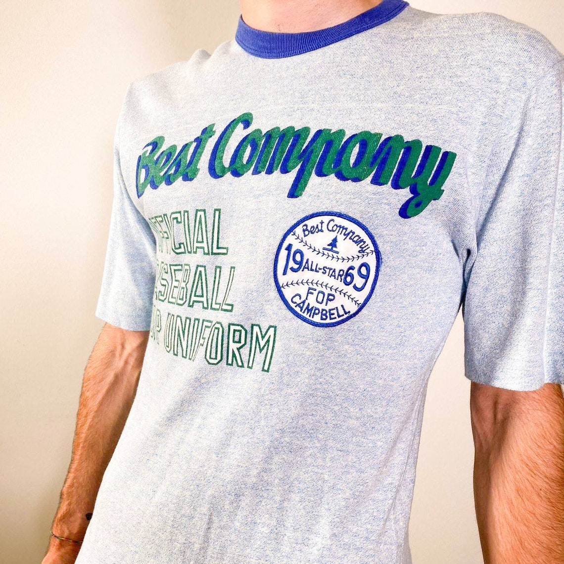 Vintage 90s Paninaro Best Company turquoise t-shirt | Etsy