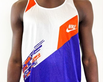 Vintage 1980s NIKE running tank top