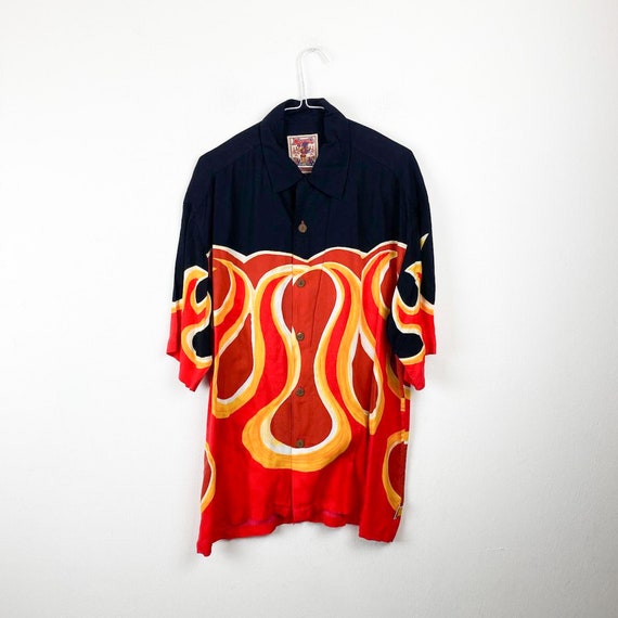 Vintage 90 MAMBO LOUD SHIRT flame shirt - image 5