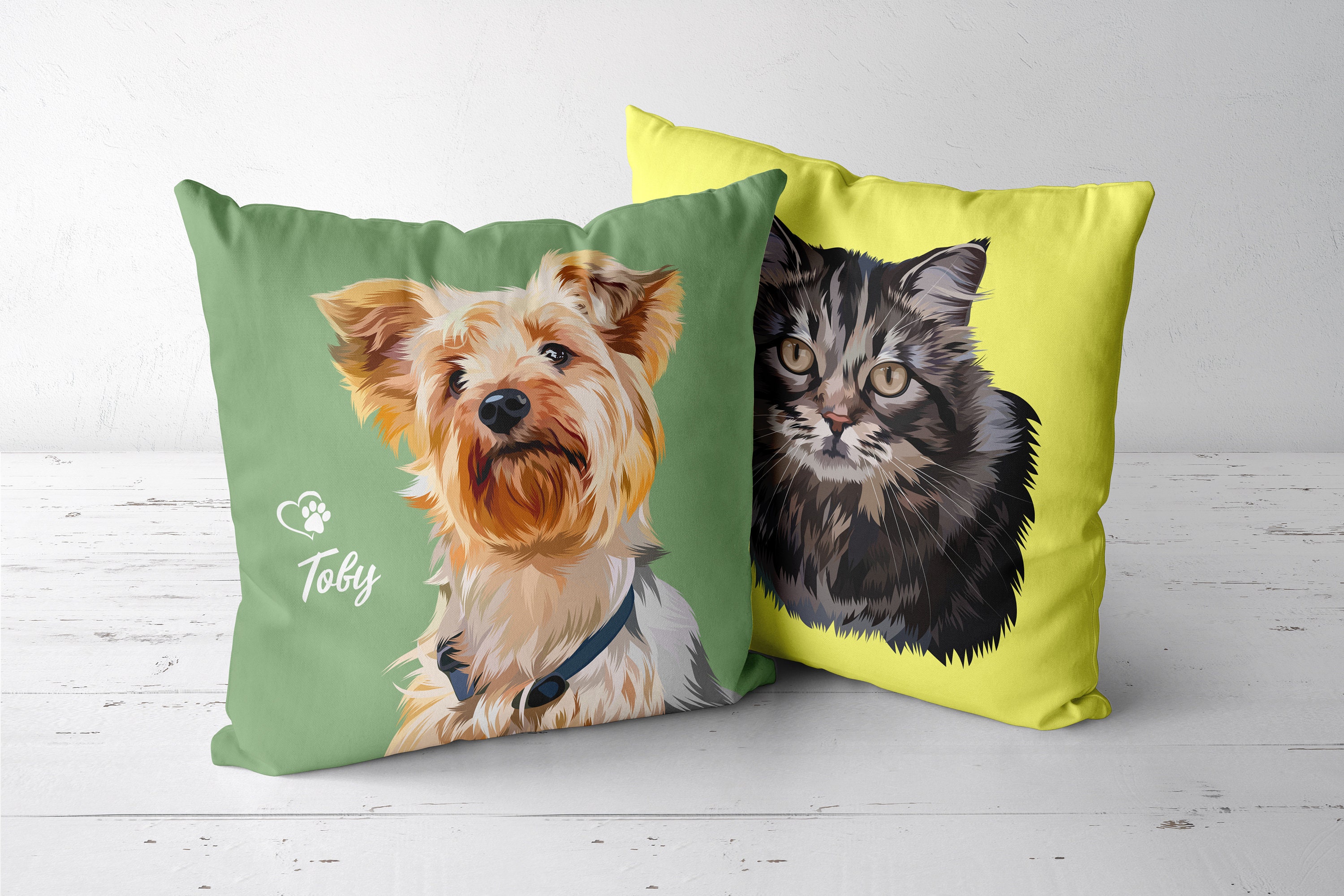 Pet Pillow Custom Pet Pillow Personalized Cat Pillow Etsy