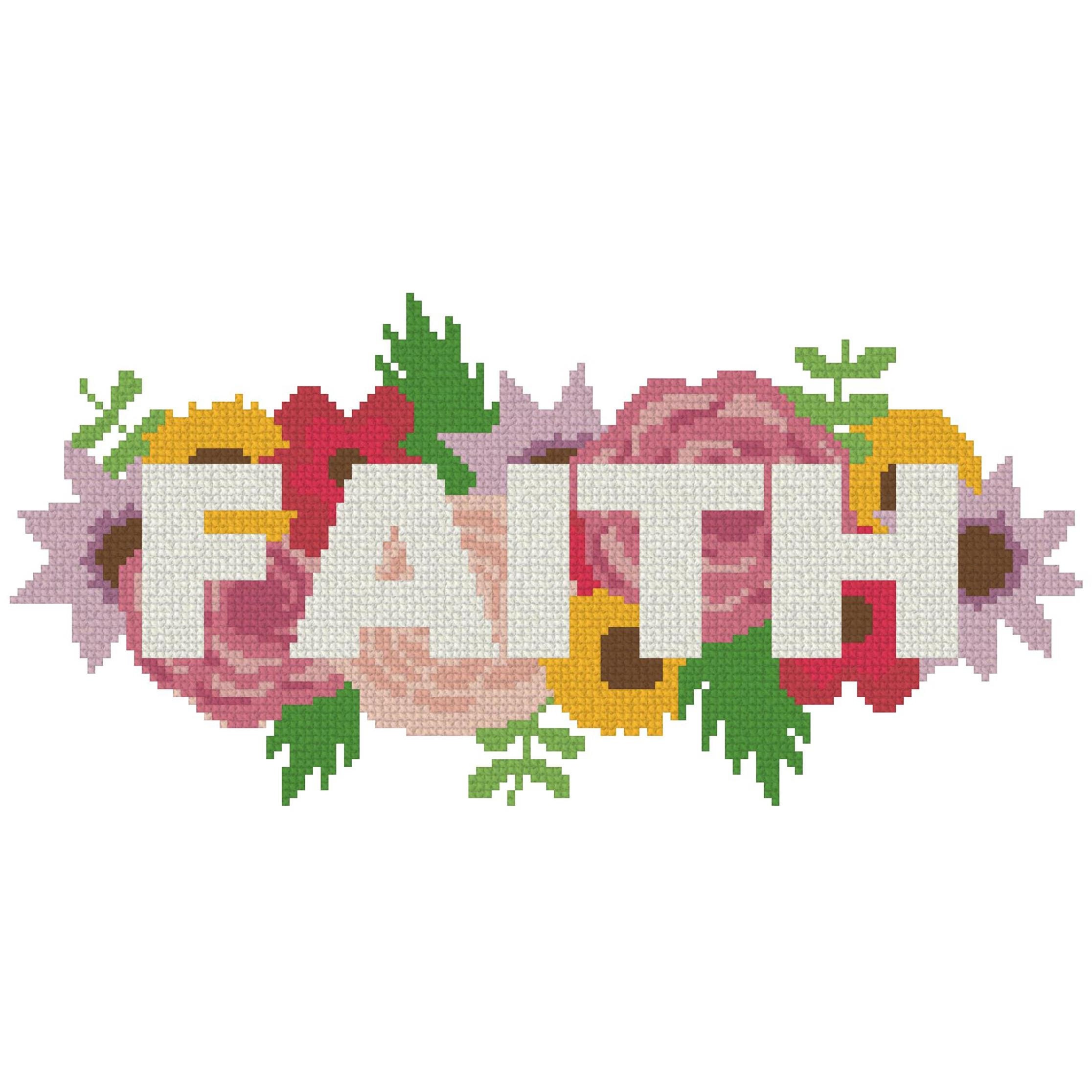 Faith cross stitch pattern PDF Quote cross stitch pattern Etsy.de