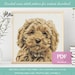 Cockapoo Cross Stitch Pattern Digital Format - PDF, Dog Portrait Cross ...