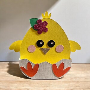 Carte boîte 3D poussin de Pâques. Oeuf de Pâques. poulet. carte pour lui/pour elle/enfants. printemps.