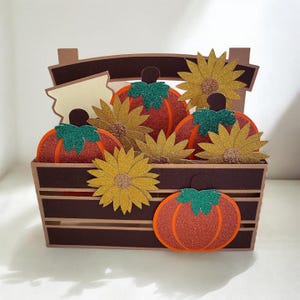 Carte citrouille 3D. Décoration pop-up Halloween / nourriture d'automne / carte de voeux.