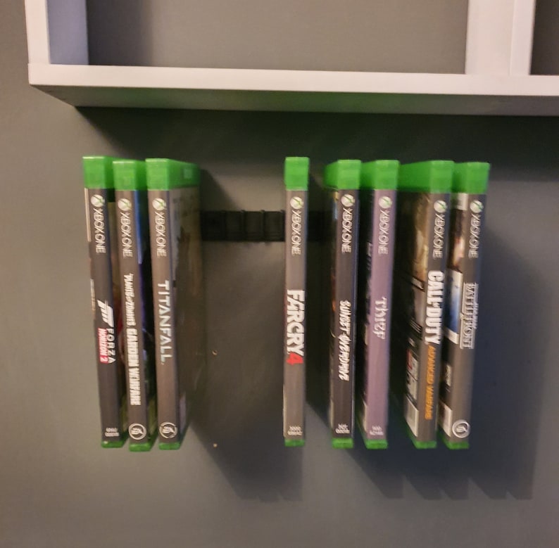 Floating Xbox One X Game display wall mount Rack 12mm thick Etsy
