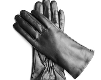 Women's Leather Gloves Greta Garbo Black