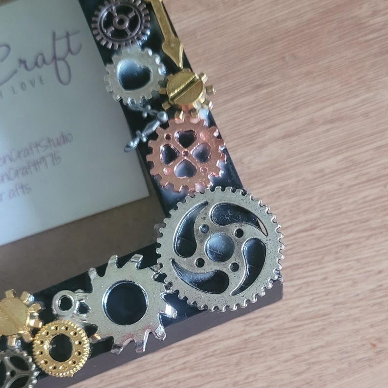 Frame Cogs Metallic Gears and Cogs Square Photo Frame 4 X 4 Inches - Etsy