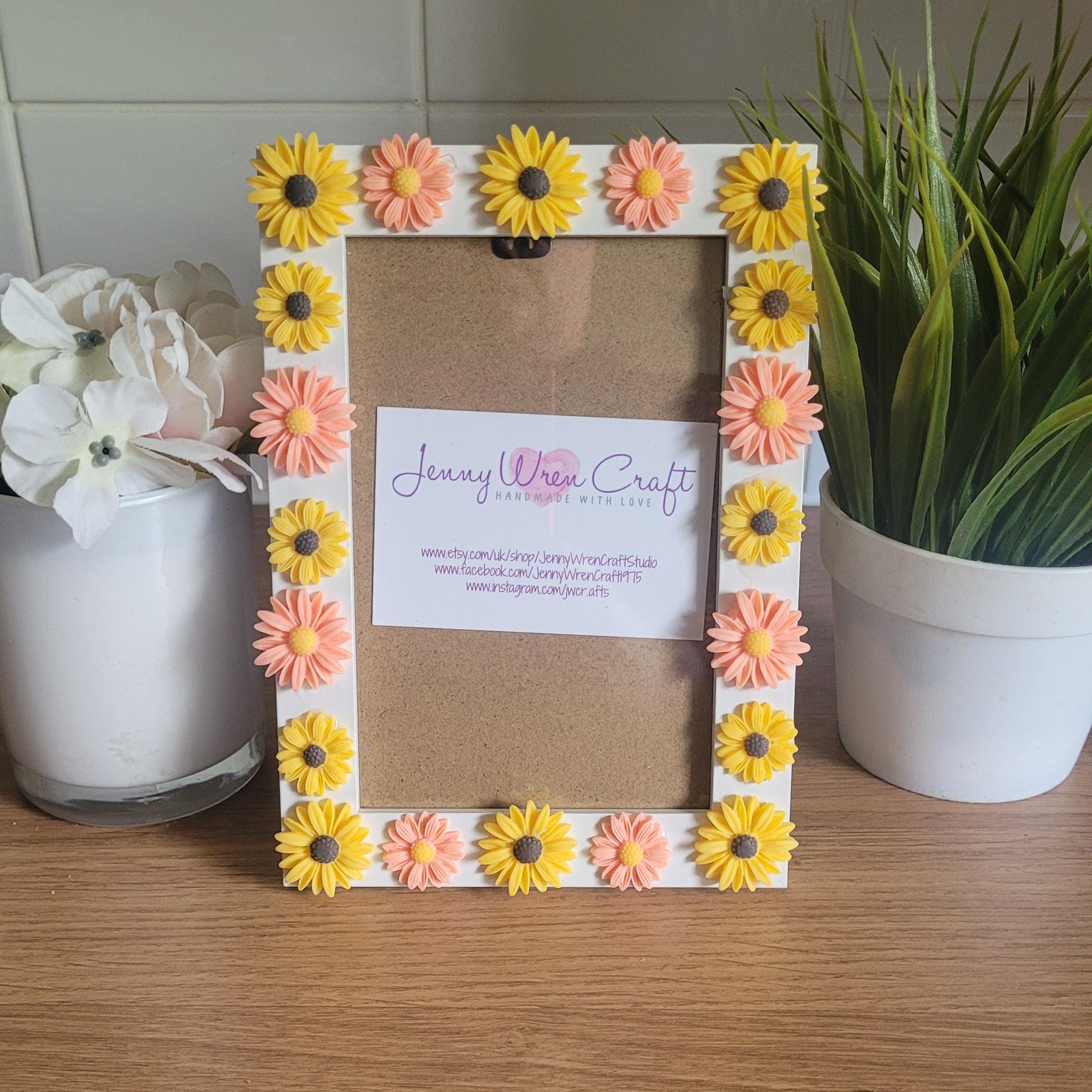 Colourful 3D Resin Flowers Photo Frame 4 X 6 Inches - Etsy