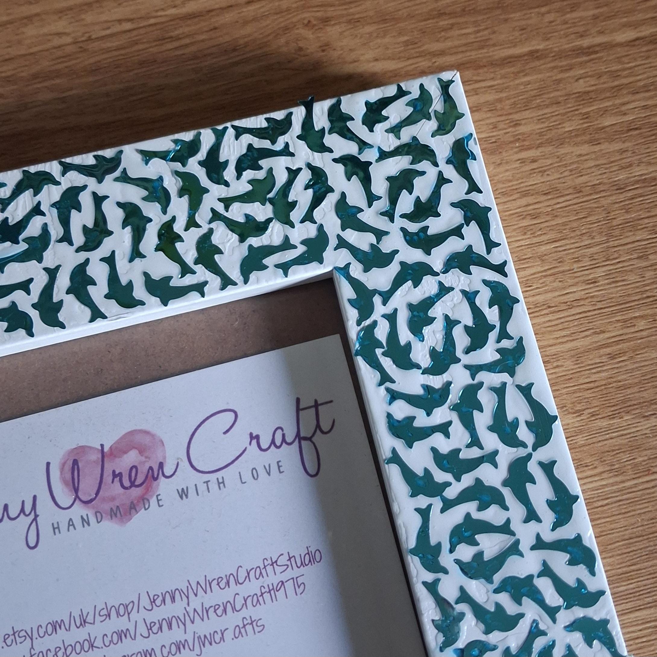 Blue Dolphin Glitter Square Photo Frame 4 X 4 Inches - Etsy