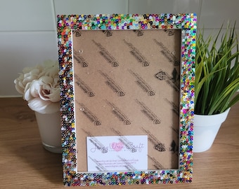 Colourful Sequin Photo Frame 6 x 8 inches