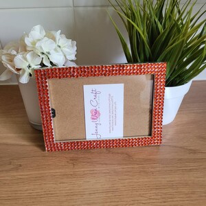 Orange or Yellow Rhinestone Photo Frame 4 X 6 Inches - Etsy