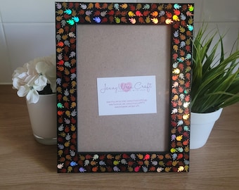 Colourful Metallic Flame Confetti Photo Frame 6 x 8 inches