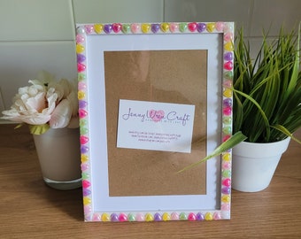 Colourful Heart Cabochon Photo Frame 6 x 8 inches