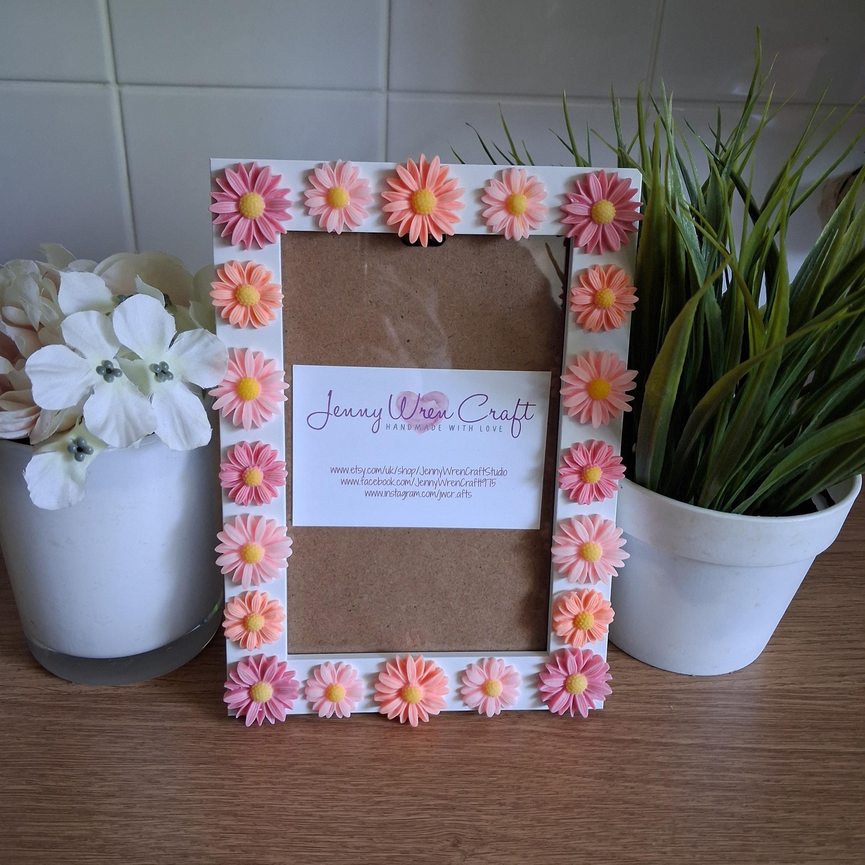Colourful 3D Resin Daisy Flatback Photo Frame 4 X 6 Inches - Etsy