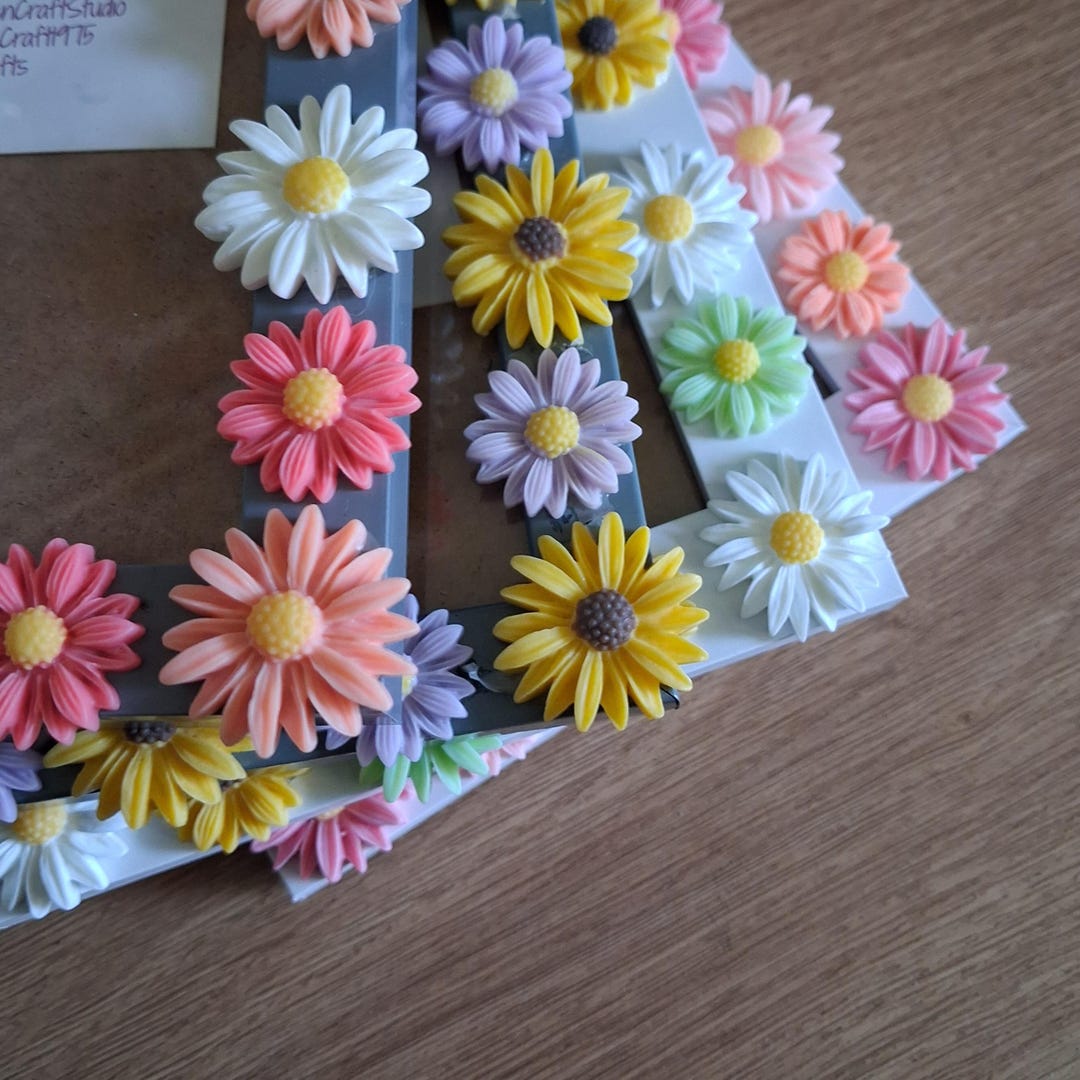 Colourful 3D Resin Daisy Flatback Photo Frame 4 X 6 Inches - Etsy