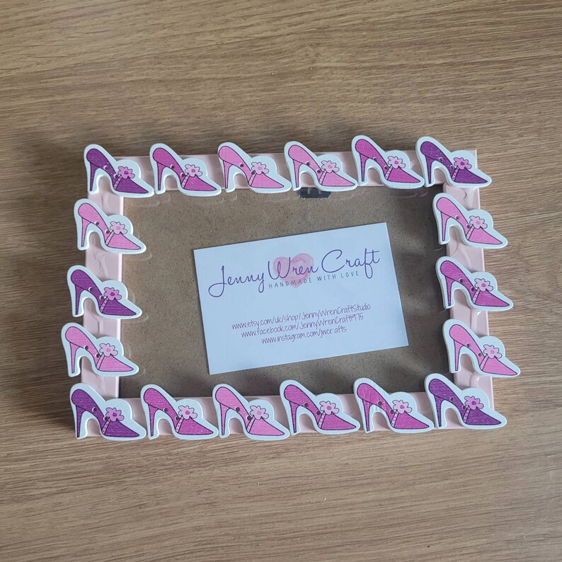 Colourful Wooden Stilettos Button Photo Frame 4 X 6 Inches - Etsy
