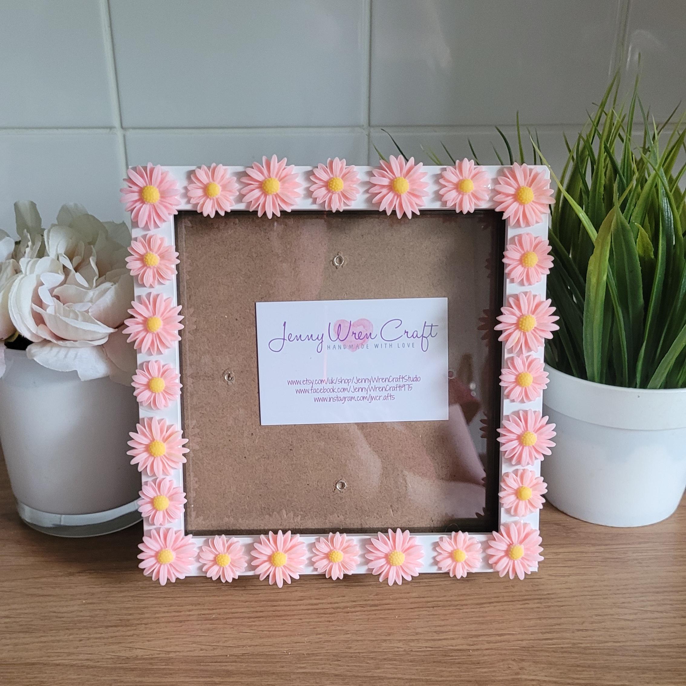 Pink Daisy Acrylic Decals Square Photo Frame 6 X 6 Inches - Etsy