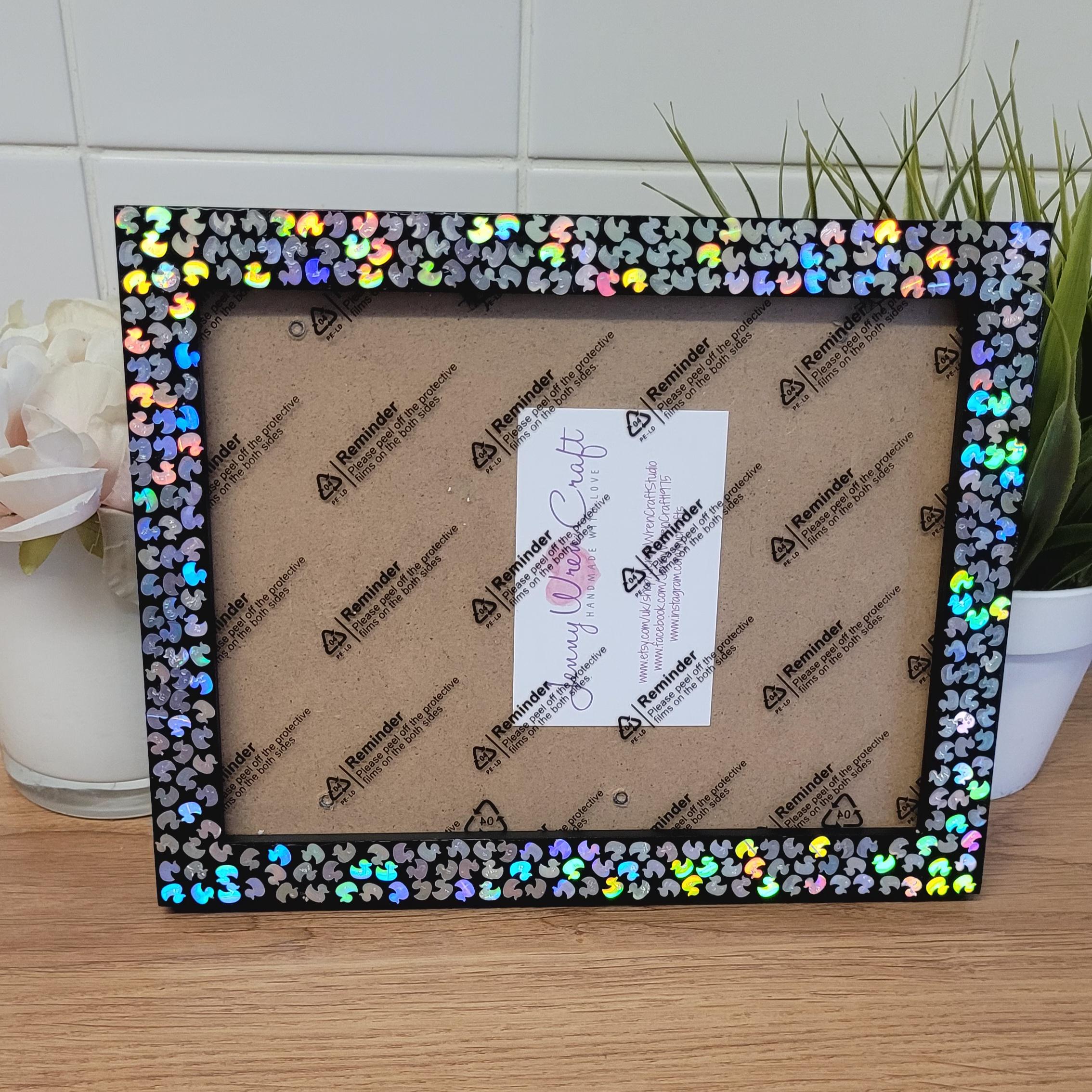 Silver Holographic Duck Confetti Photo Frame 6 X 8 Inches - Etsy