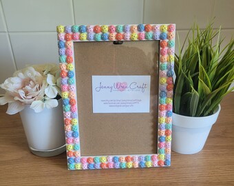 Colourful Dome Shaped Acrylic Cabochon Photo Frame 5 x 7 inches