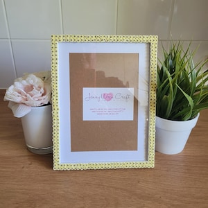 Yellow Sunflower Shaped Fimo Slices Photo Frame 5 x 7 inches with border, 6 x 8 inches without border