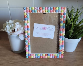 Colourful Dome Shaped Acrylic Cabochon Photo Frame 5 x 7 inches