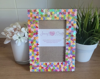 Colourful Unicorn Sequins Photo Frame 4 x 6 inches