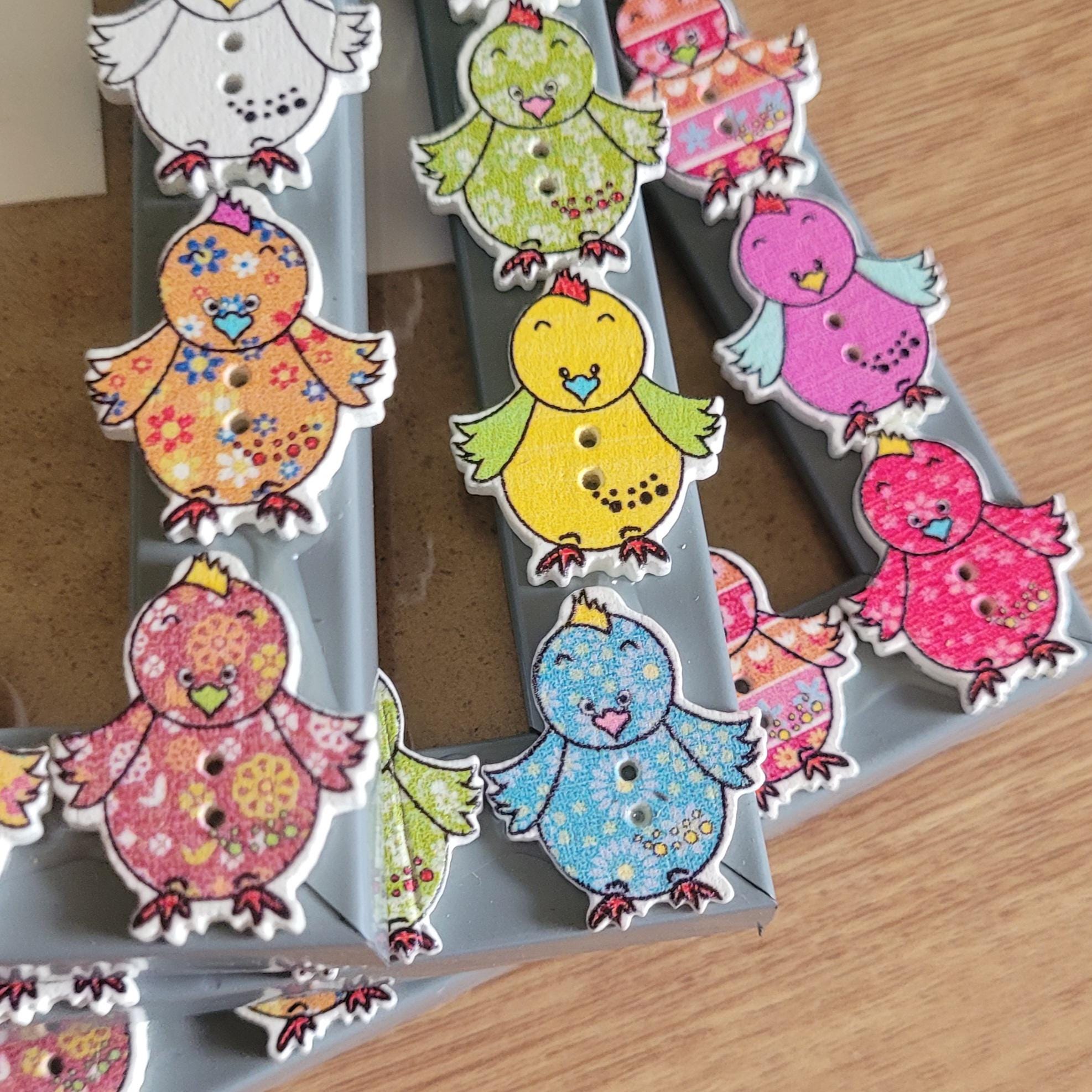 Colourful Wooden Chick Button Photo Frame 4 X 6 Inches - Etsy
