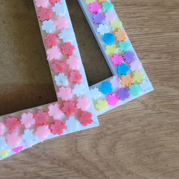 Colourful Sakura Cherry Blossom Clay Slices Photo Frame 4 x 6 inches