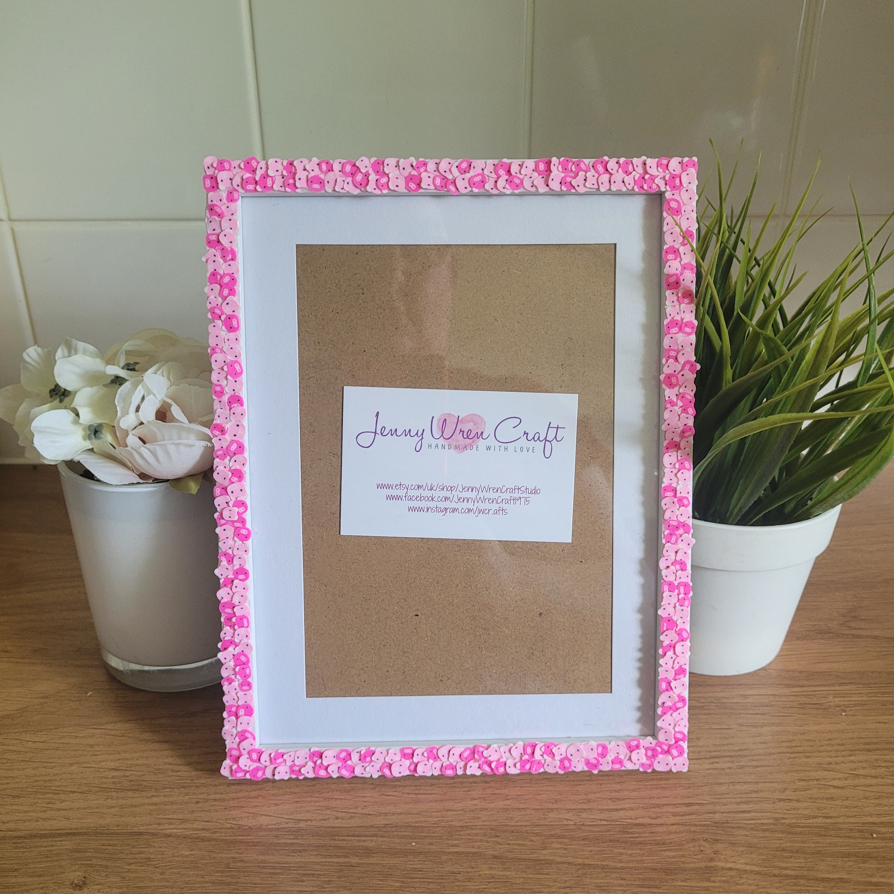 Pink Piggy Faces Clay Slices Photo Frame 6 X 8 Inches - Etsy