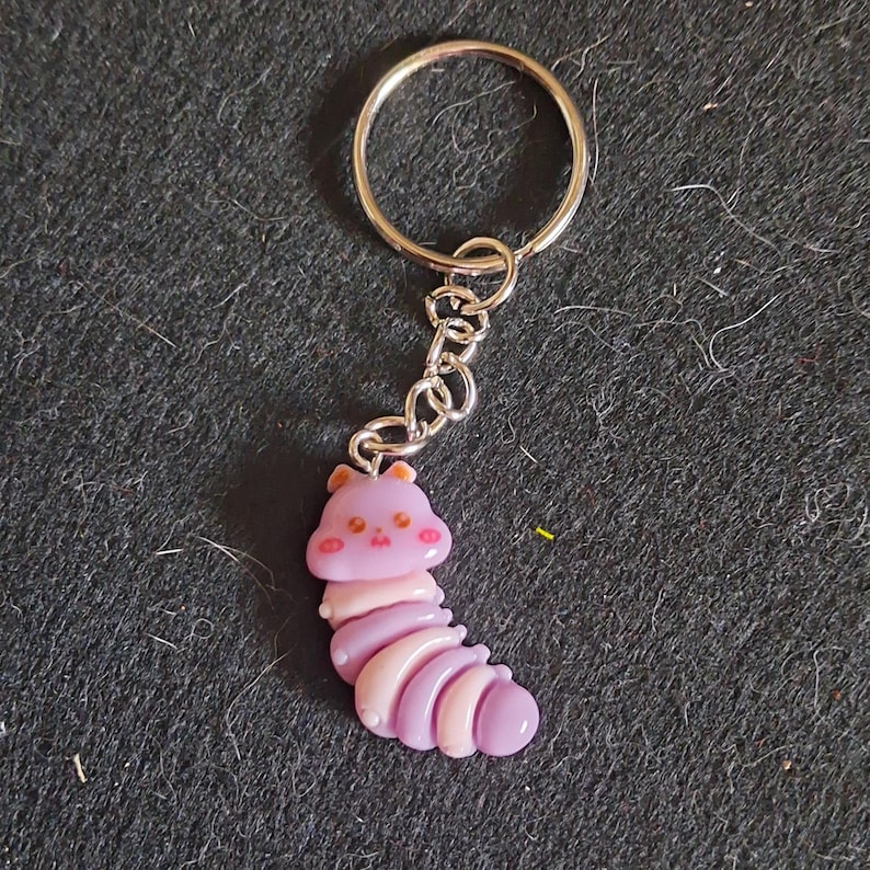 Colourful Resin Caterpillar Key Ring/Bag Tag image 4