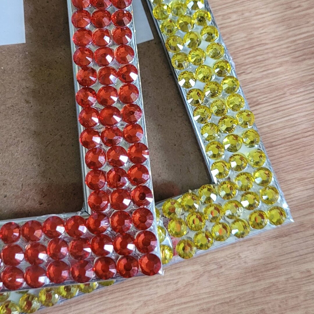 Orange or Yellow Rhinestone Photo Frame 4 X 6 Inches - Etsy