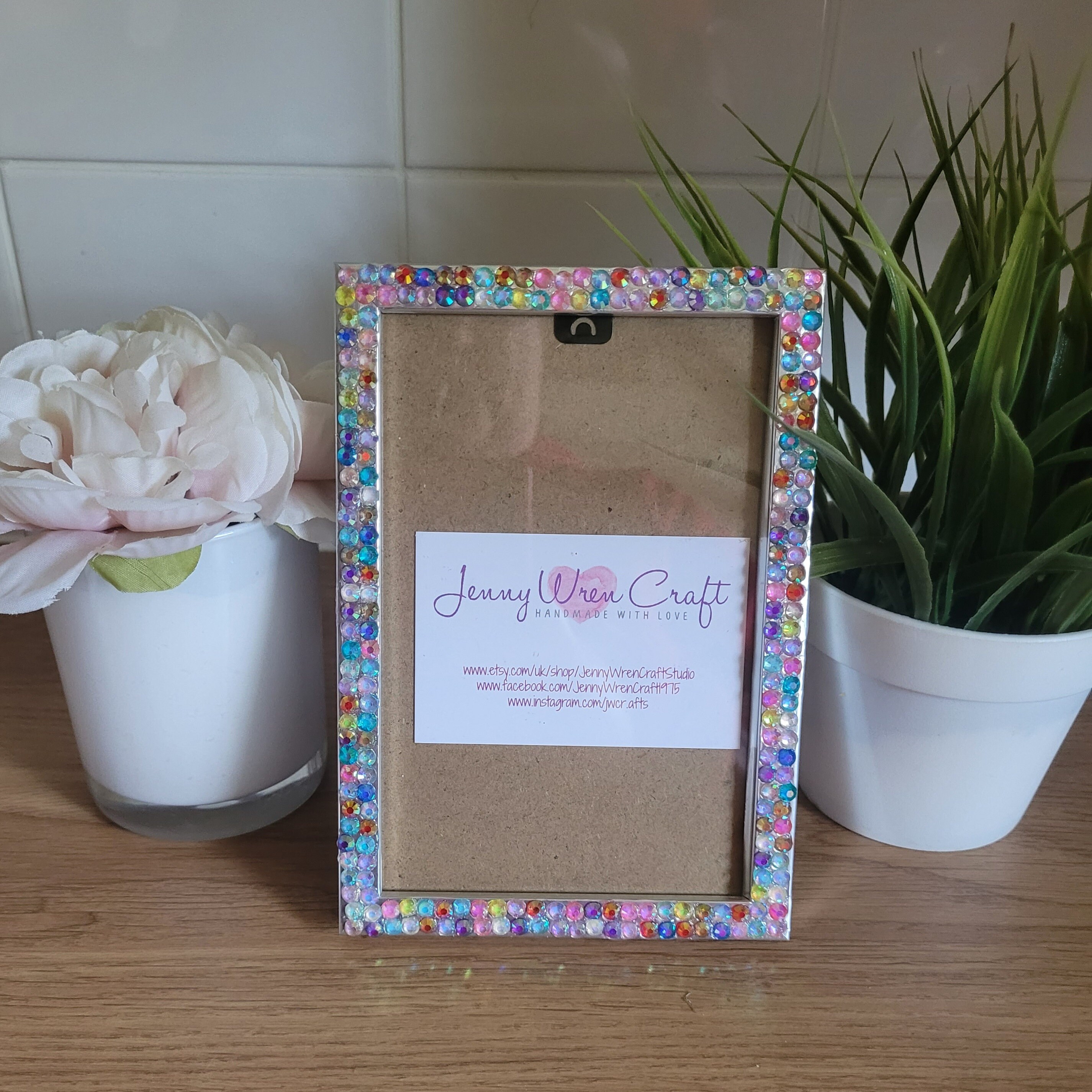 Colourful Clear Crystal Rhinestone Photo Frame 4 X 6 Inches - Etsy