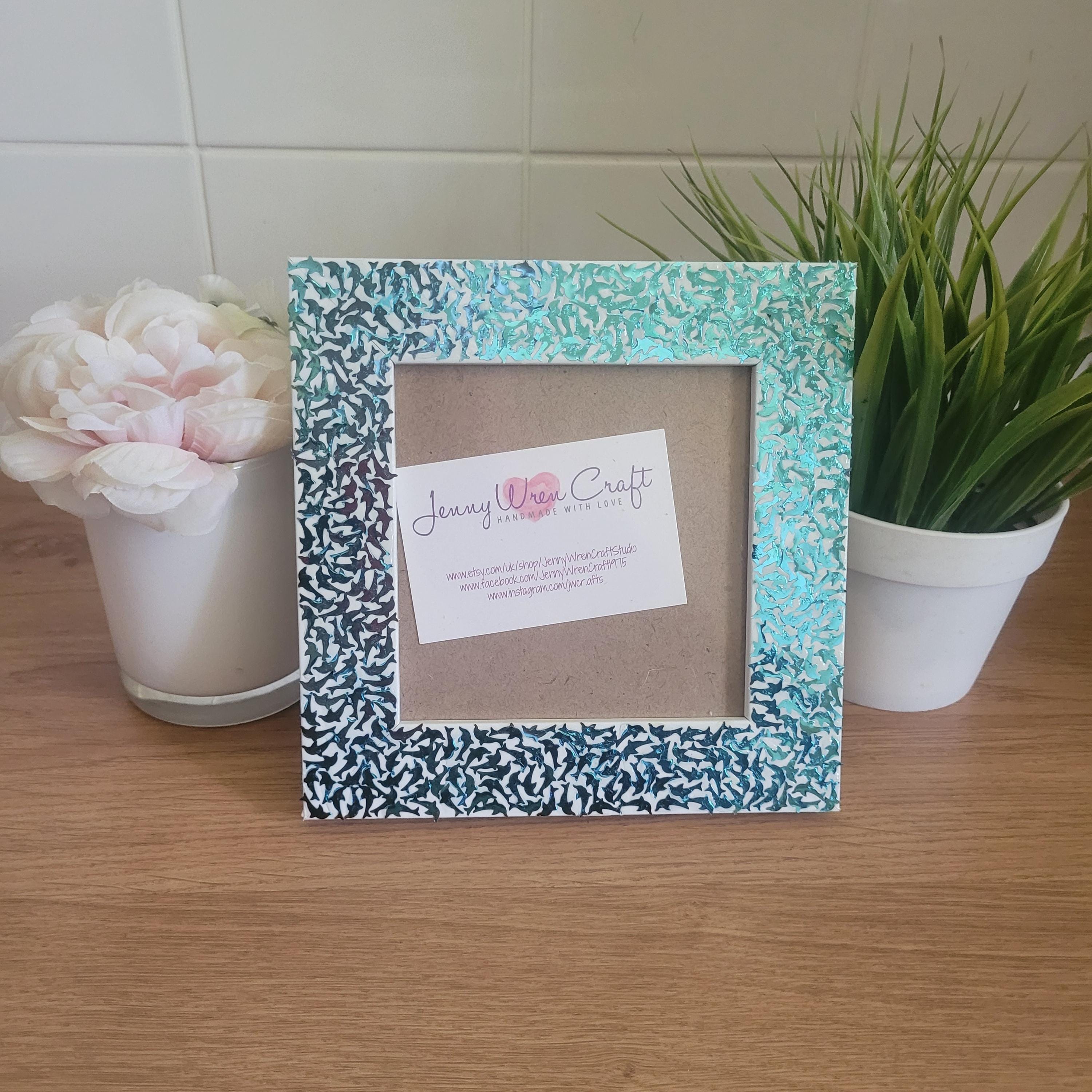 BlueDolphinページ Blue Dolphin Glitter Square Photo Frame 5 X 5 Inches - Etsy