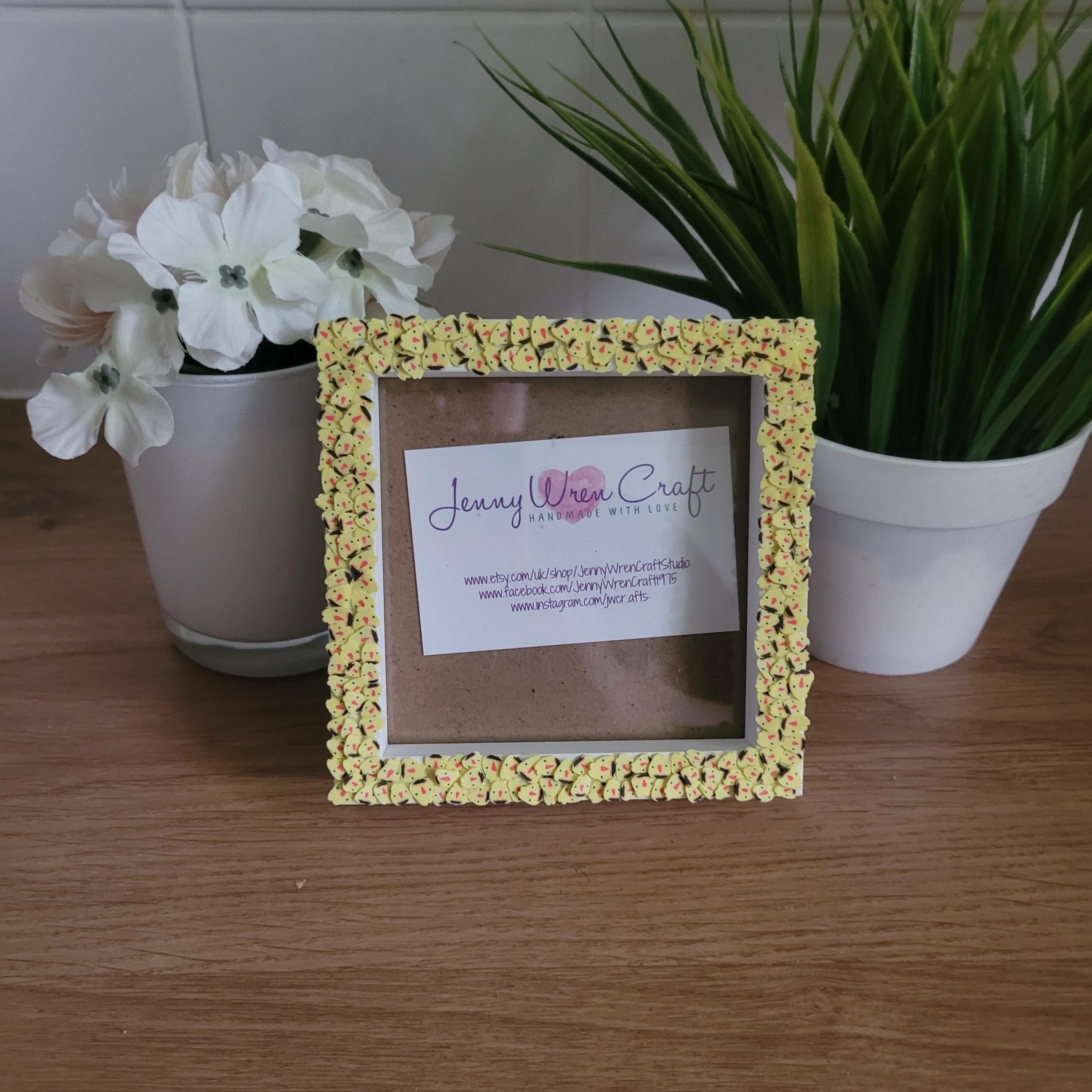 Yellow Chick Clay Slices Square Photo Frame 4 X 4 Inches - Etsy