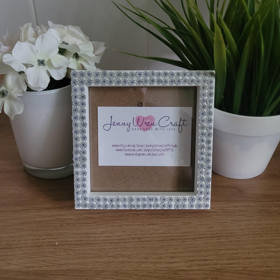 Cobweb/spiders Web Clay Slices Square Photo Frame 4 X 4 Inches - Etsy