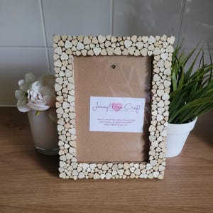 Wooden Heart Decals Photo Frame 5 x 7 inches