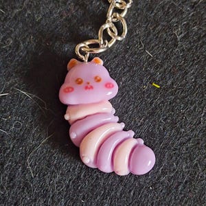 Colourful Resin Caterpillar Key Ring/Bag Tag 3