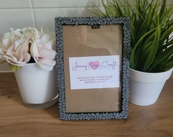 Black Coffin Clay Slices Photo Frame 4 x 6 inches
