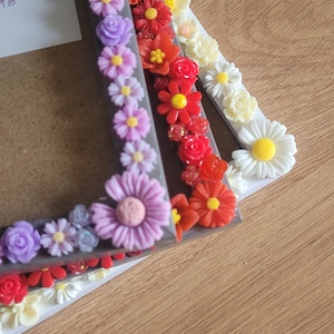 Colourful 3D Resin Flower Photo Frame 4 x 6 inches