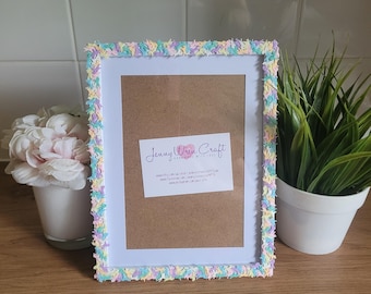 Colourful Unicorn Clay Slices Photo Frame 6 x 8 inches