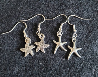 Tibetan Silver Starfish Earrings