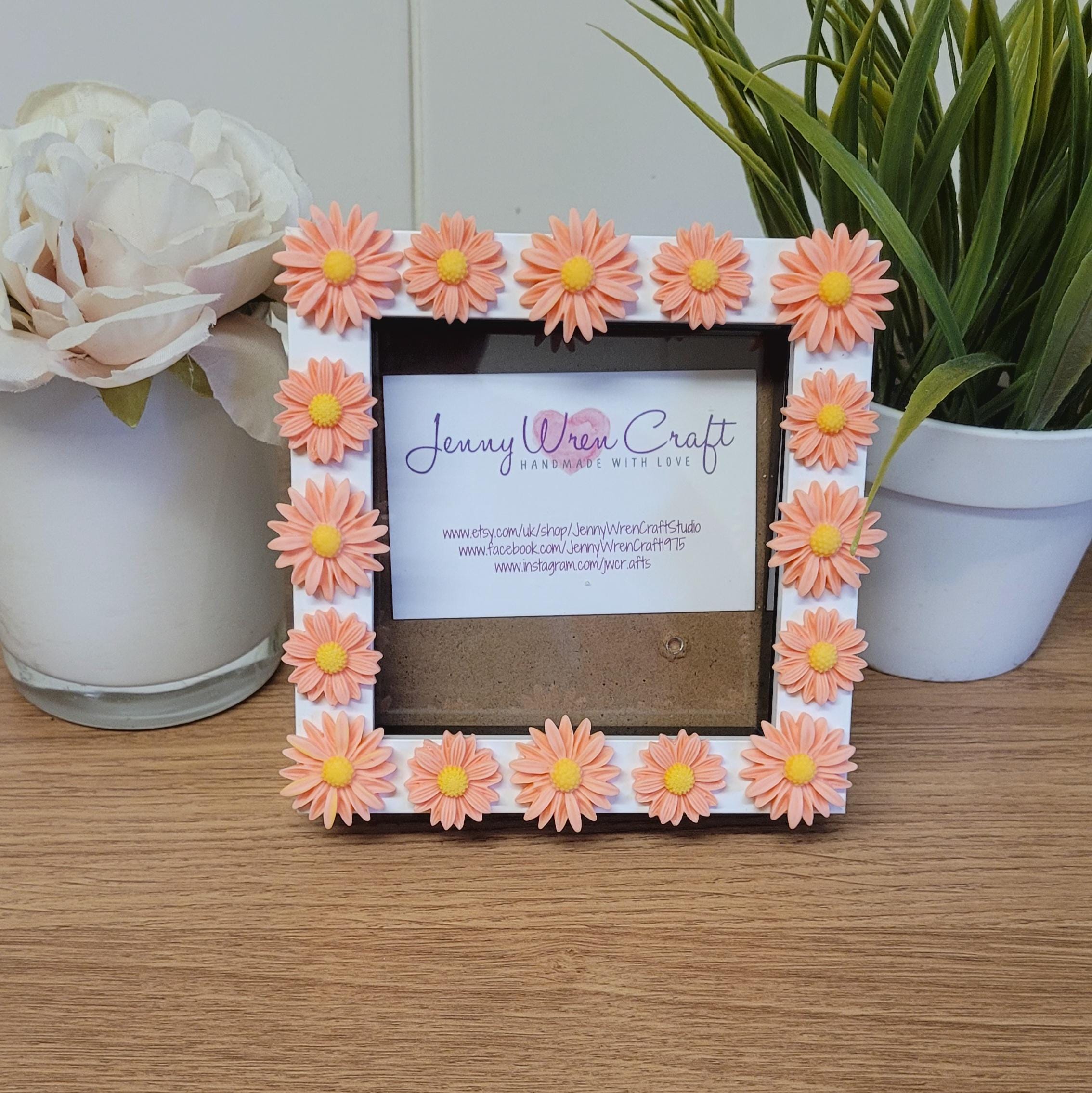 Orange Resin Daisy Square Photo Frame 4 X 4 Inches - Etsy