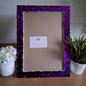 Purple Heart Confetti Photo Frame A4