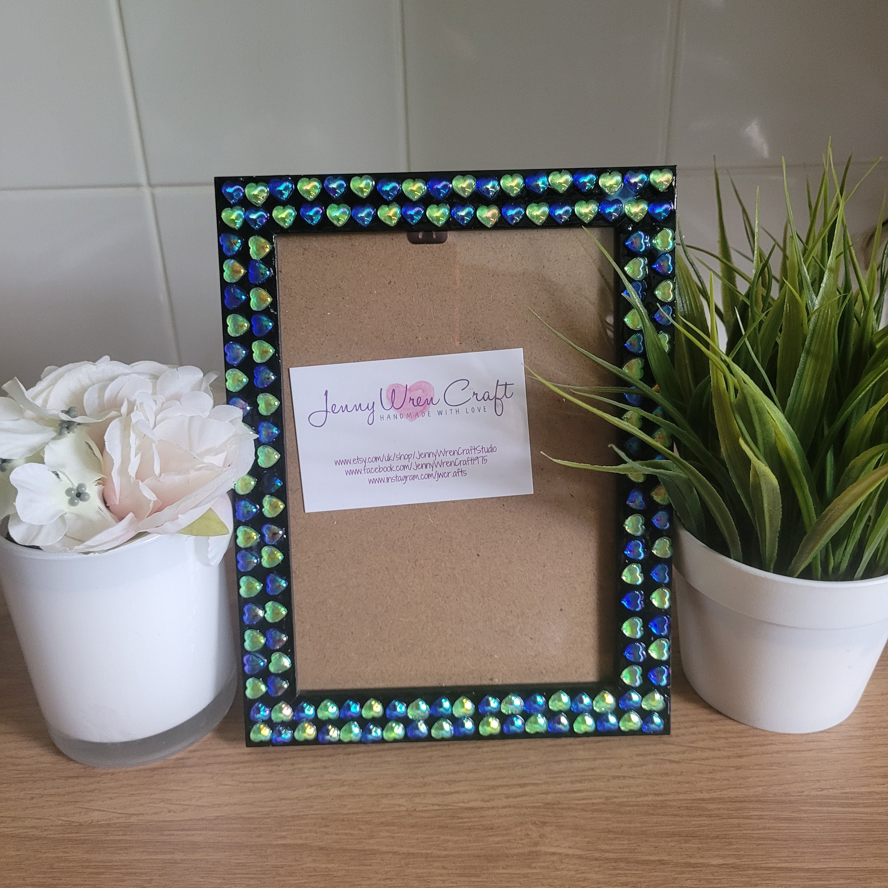 Colourful Acrylic Heart Decal Photo Frame 5 X 7 Inches - Etsy