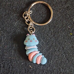 Colourful Resin Caterpillar Key Ring/Bag Tag image 2