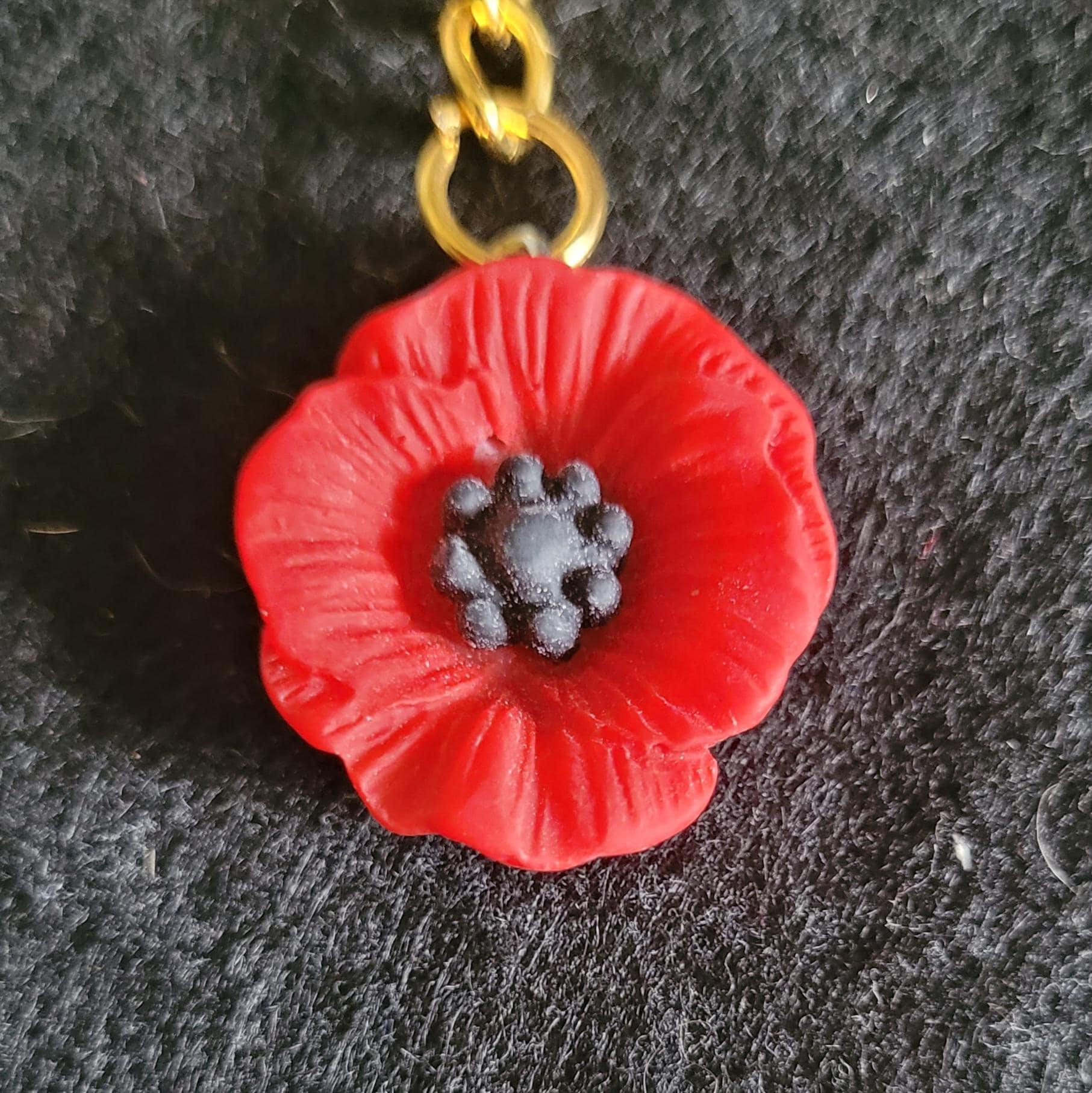 Red Resin Corn Poppy Key Ring/bag Charm - Etsy UK